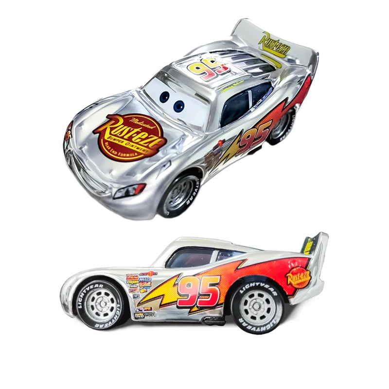 Cars 3 Disney Pixar Generation Silver Electroplating Lightning McQueen Cars 2 Mater Jackson Storm Alloy Metal Boys Toys Gift