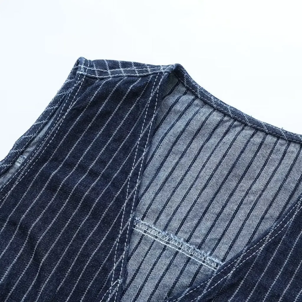 

Женский топ без рукавов с v-образным вырезом и пряжкой во французском стиле, гонконгский стиль, полосатый жилет контрастного цвета в стиле ретро на весну и лето