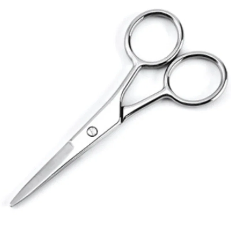 Stainless Steel Round Head Nose Hair Scissors Makeup Eyebrows Small Scissors Beard Scissors Beauty Tools Makeup Tools