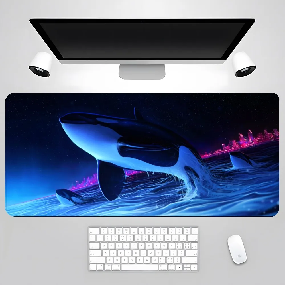 Animal  Whale Mouse Pad Gamer Pc Gaming Accessories Rubber Mat XXL Deskmat Mats Keyboard Cabinet Mause Laptops