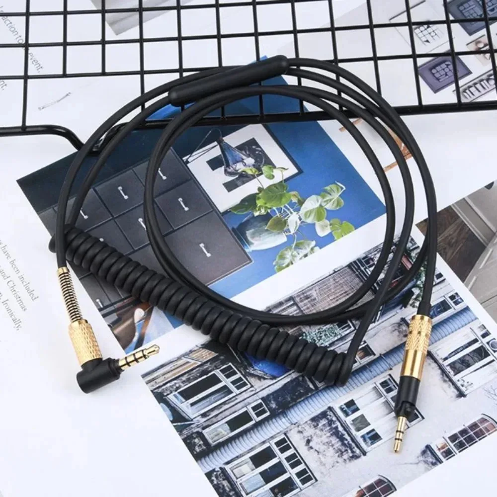 Cabo de extensão OFC para AKG K361 e K361BT, 6,35mm, mola enrolada, substituição auscultadores