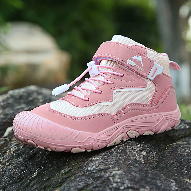 Zapatos de senderismo para niños y niñas altas, zapatillas deportivas antideslizantes impermeables para exteriores, Otoño e Invierno