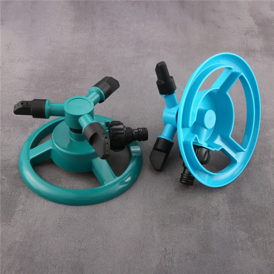 360° Automatic Rotating Nozzle Garden Sprinkler with Base Three-Prong Quick Coupling Lawn Irritation System Effective Watering