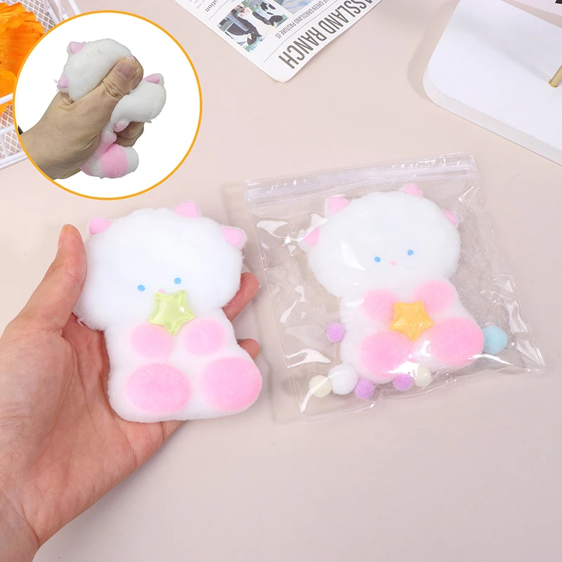 

1PC Kawaii Handmade Plush Goodnight Lamb Squeezing Pinching Toys Flocking Lamb Adult Kids Birthday Gift Toy