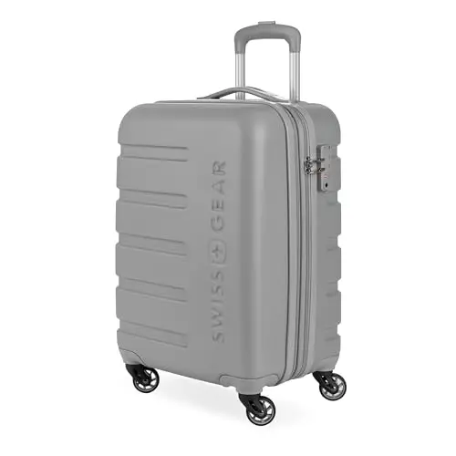 

Чемодан SwissGear 7366 Signature Hardside с расширяемым корпусом, колесами-спиннерами, замком TSA, подставкой для стакана, серый, ручная кладь 19 дюймов