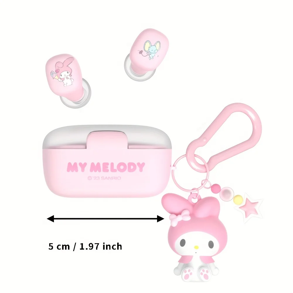 Sanrio 0102 TWS słuchawki Bluetooth bezprzewodowy Sport redukcja szumów słuchawki Bluetooth sterowanie dotykowe zestaw słuchawkowy wszystkie