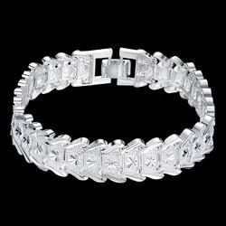 Factory direct fashion 925 Sterling Silver Bracelet for men woman elegant 12MM chain fine Luxury jewelry Wedding party gifts