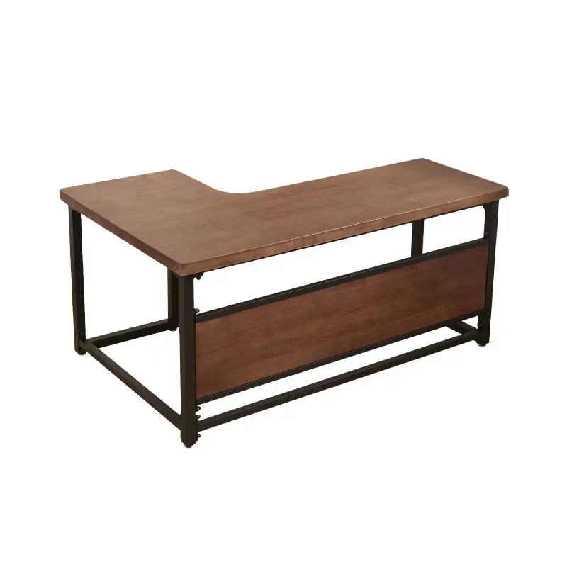 Home desktop computer desk, solid wood corner table L-shaped office corner desk