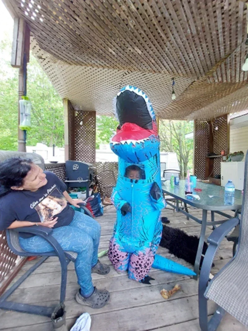 Disfraz de Halloween t-rex Dinosaurus Opblaasbaar Kostuum Dinosaurus, Volwassen Kostuums Grappige Partij Rekwisieten Kerstkostuum