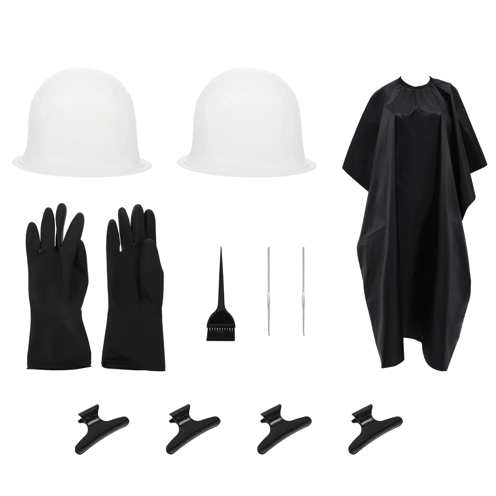 

11 шт., набор силиконовых шапочек для мелирования, прочный набор инструментов для окрашивания волос для салона «сделай сам», домашнее окрашивание, подарок для женщин и дам