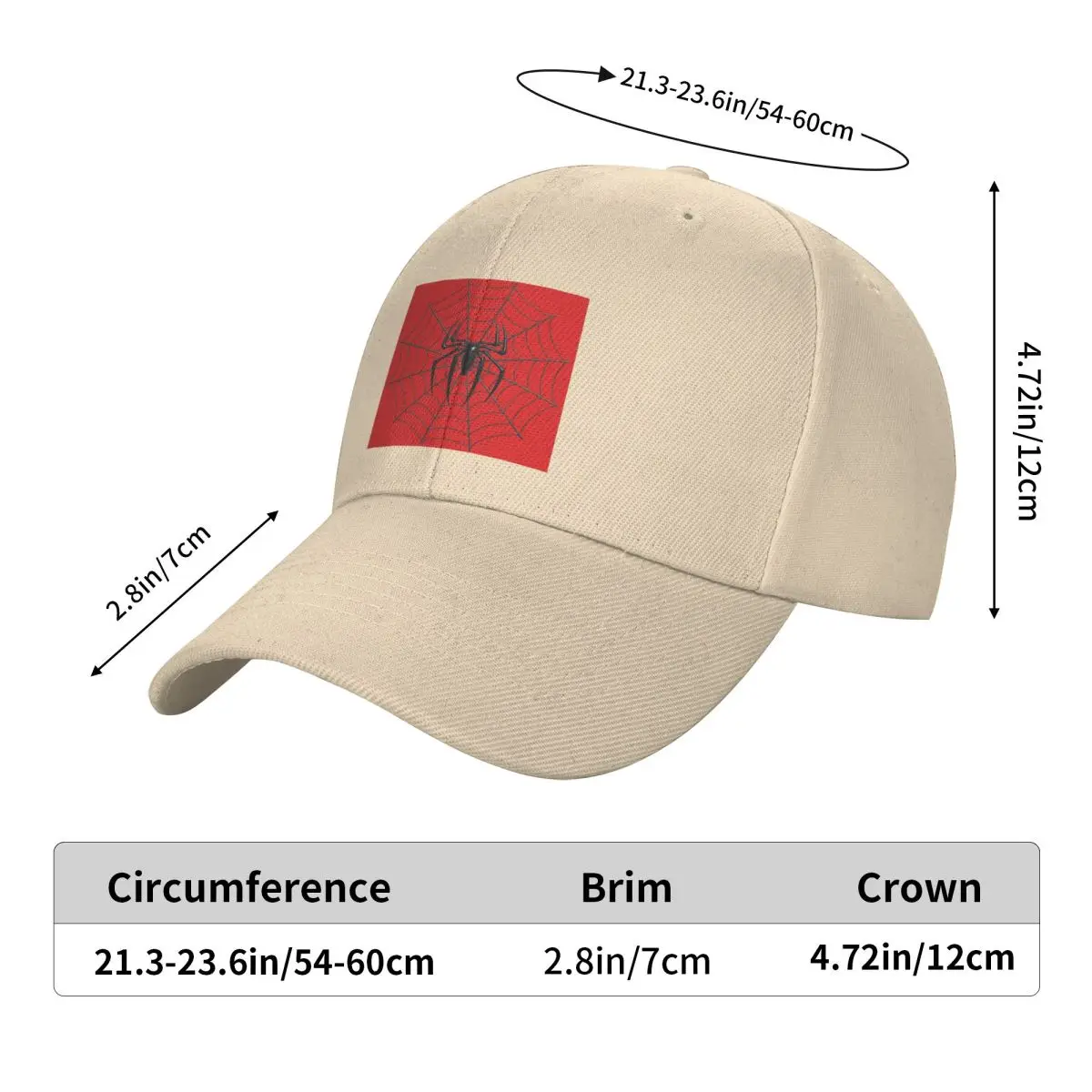 Spider And Web Cap Fashion Casual Baseball Caps Adjustable Hat Hip Hop Summer Unisex Baseball Hats