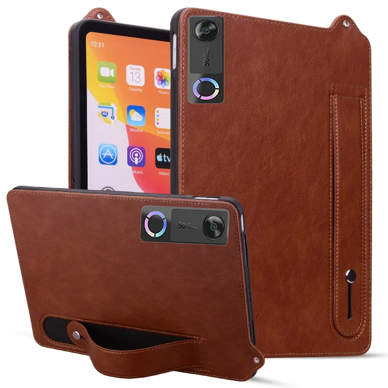 For Lenovo Y700 Gen 5 Case PU Leather Soft TPU Back Hand Strap Stand Cover for Lenovo Legion Y700 Gen5 2026 Case TB323FU
