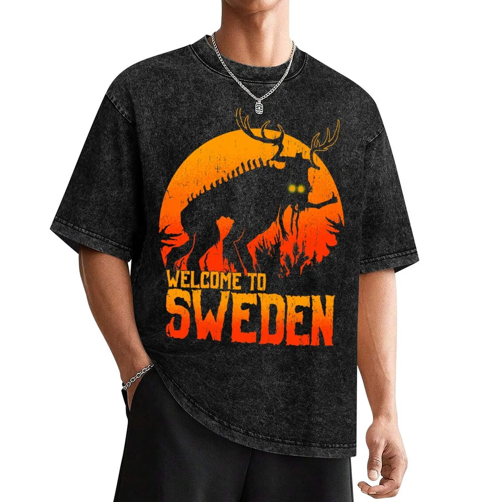 Welcome to Sweden T-Shirt shirts graphic tees Blouse oversizeds plus size men clothing