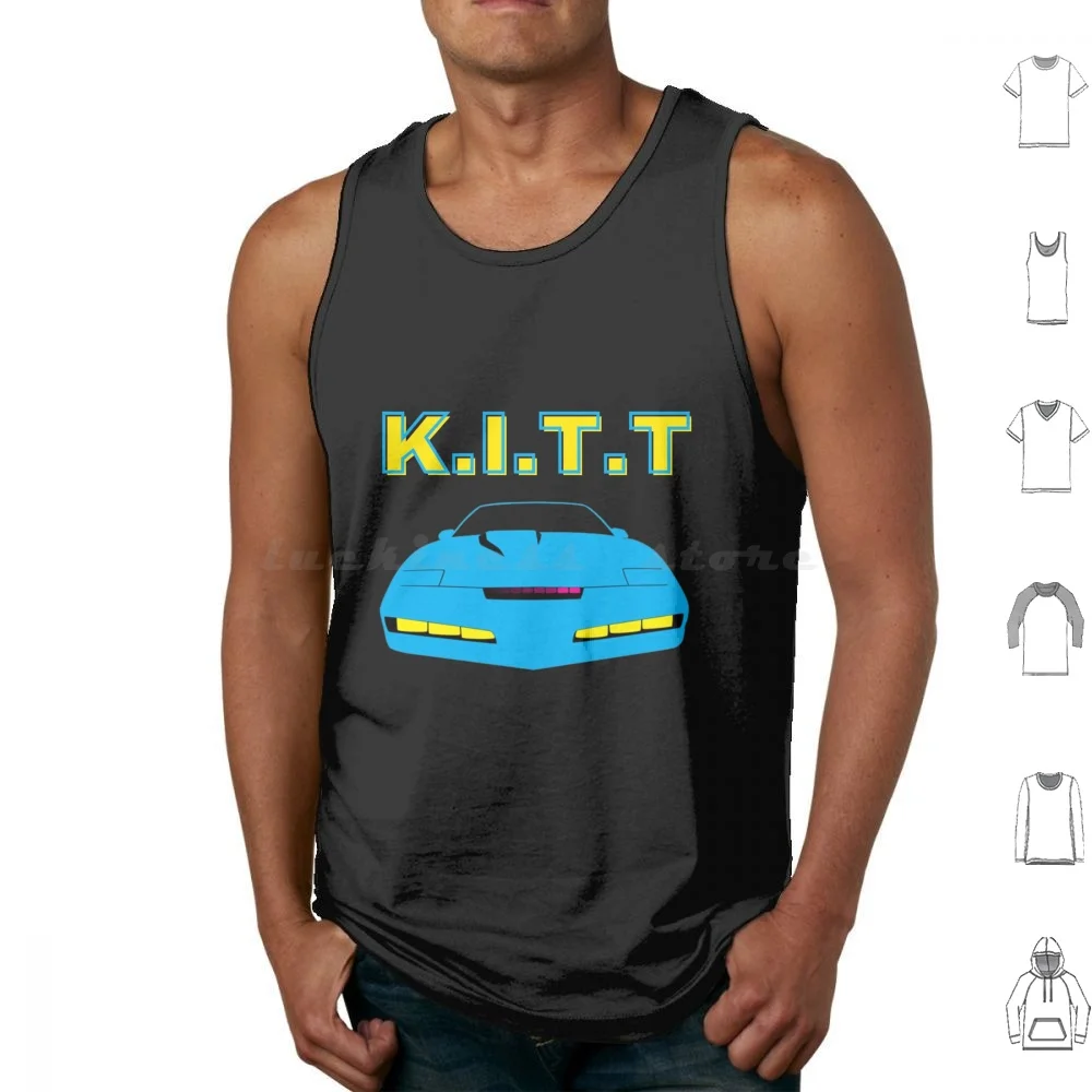 Camisetas sin mangas K.i.t.t. de algodón con estampado Knight Rider Kitt, coche retro de Knight Rider de los años 80, Firebird, Hasselhoff, K I T