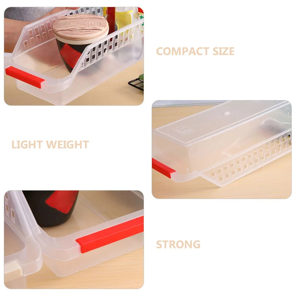 

4 Pcs Long Lasting Plastic Storage Basket Drawer Type For Toys Fruits Drinks Strong Durable Ventilated Mildew Proof Organizer