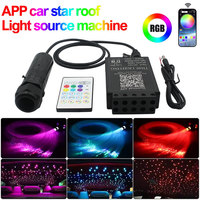 12v car roof, fiber optic starry sky roof, bluetooth app, rgbw colorful light source machine, meteor machine kit