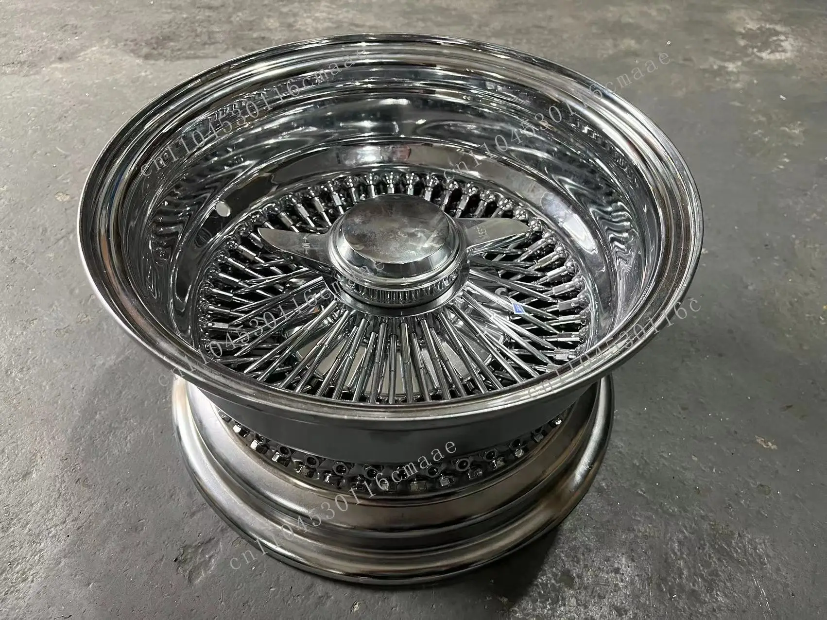 Wire Wheel 15X8 Reverse Wire Wheel 72 100 Spoke Bolt-ON ET-35 5C114.3 5X120.65 5X127