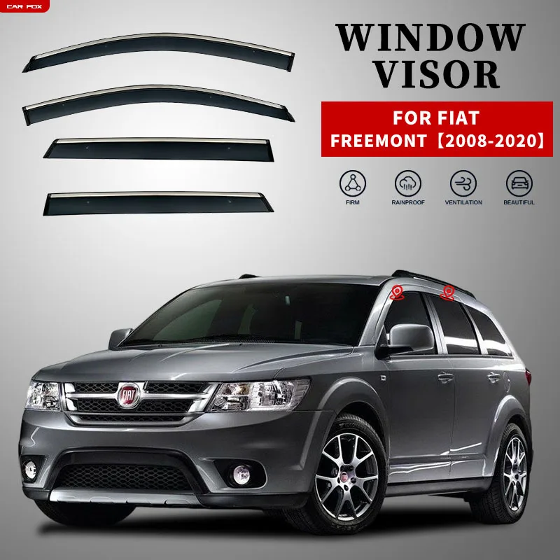 

For FIAT Freemont 2008-2020 Car Window Visor Awning Shelters Windshield Side Window Rain Sun Shade Auto Accessories