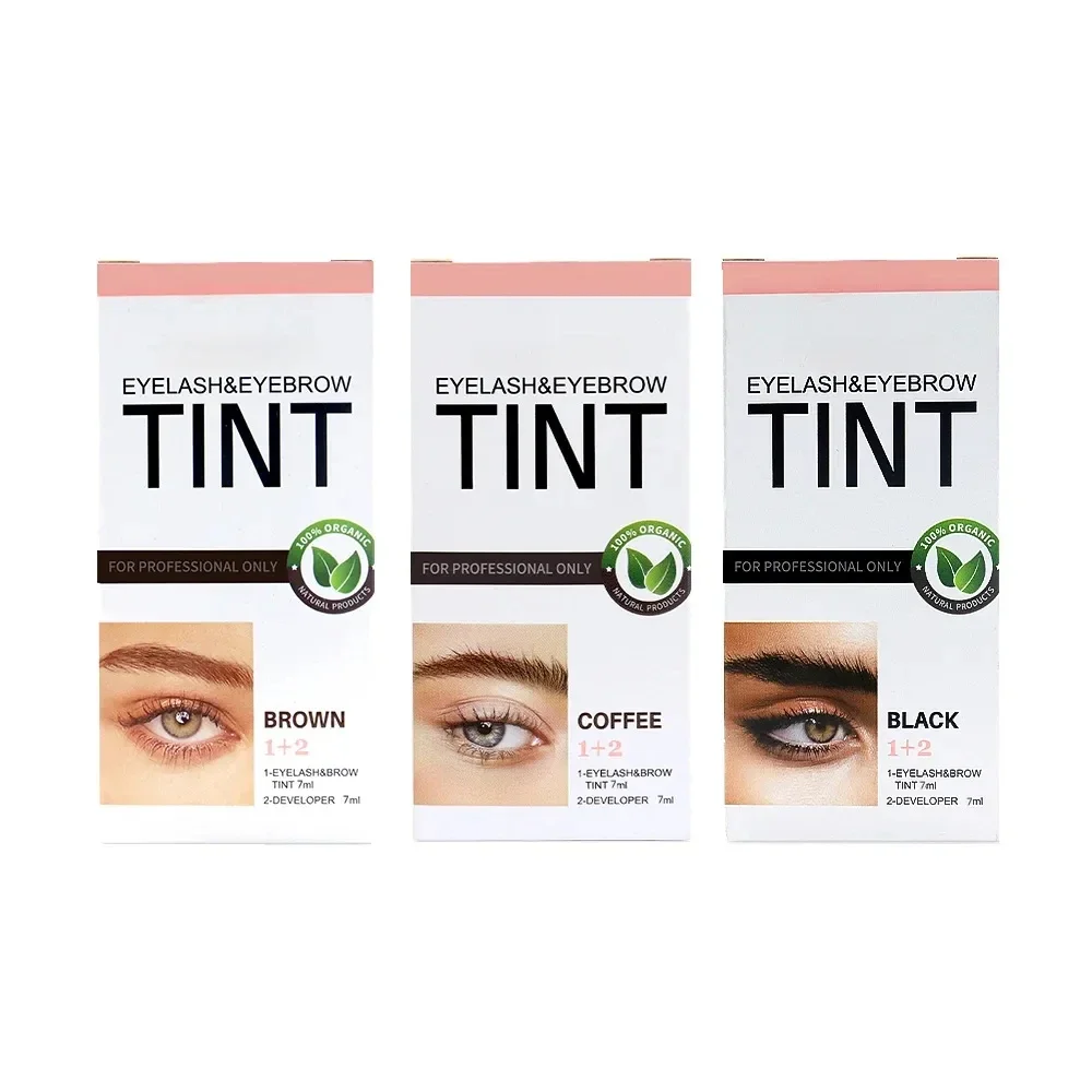 Waterproof Fast Tint Brow Dye Eyelash and Eyebrow Dye Tint Kit Lashes Long Lasting Mascara Enhancers Easy Dye Kit Makeup Tools