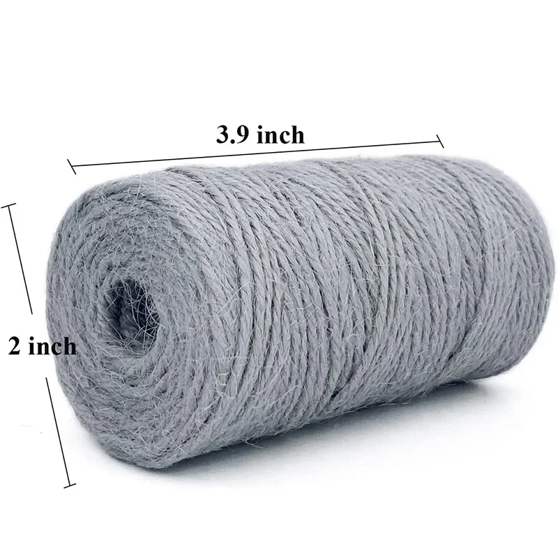 100M/Roll Colored Jute Twine Natural Jute Rope String Perfect for Arts Crafts Packing String Wrapping Wedding Decor Home Garden