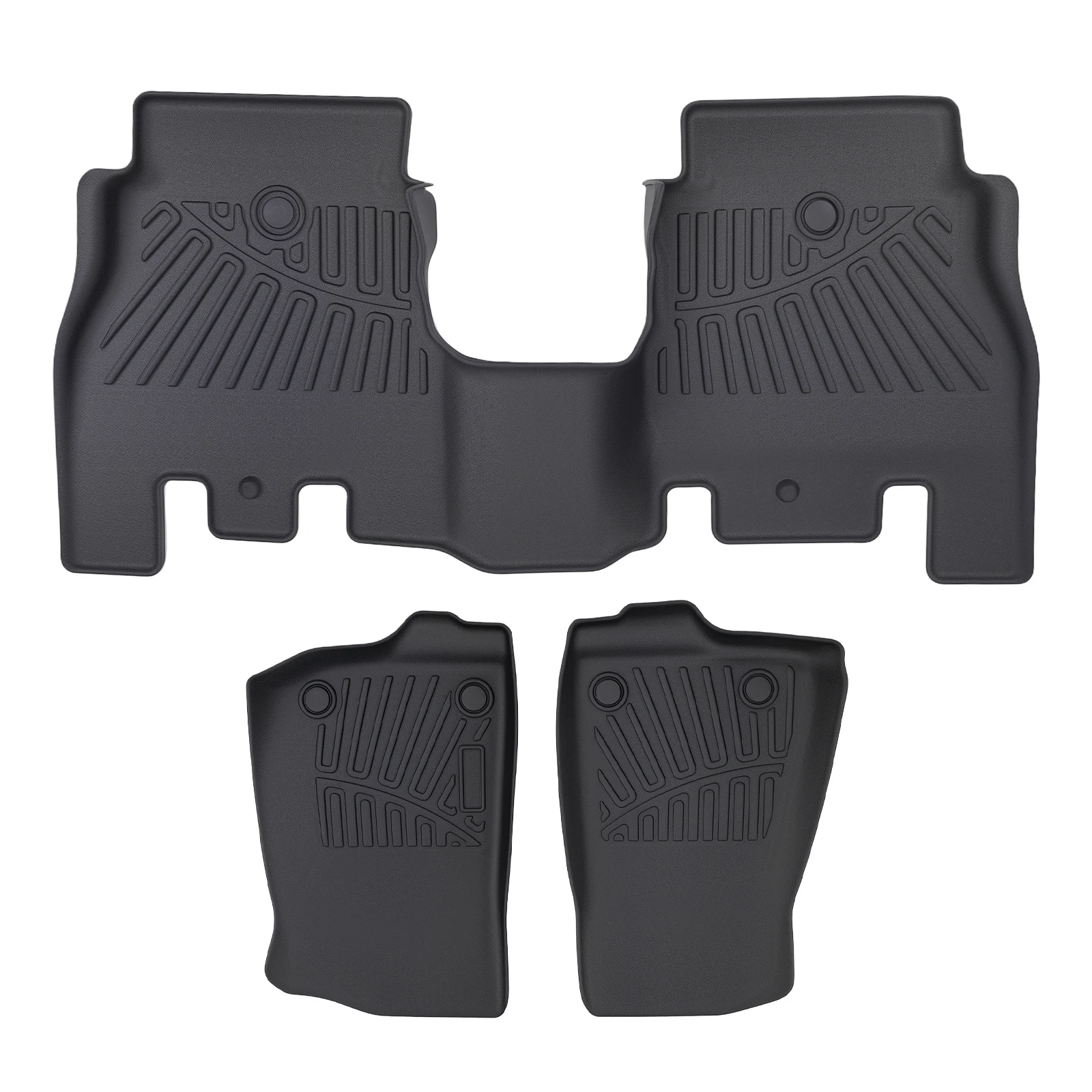 

Carpet Floor Mats For Jeep Wrangler Jl 4-door 2018-2024 TPE Waterproof 3pc Set