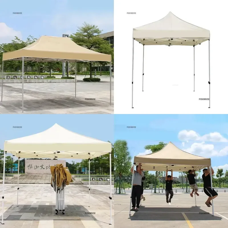Modern Minimalist Gazebo Waterproof Folding Canopy Tent Four Corner Outdoor Courtyard Night Market Stall Rainproof Shelter