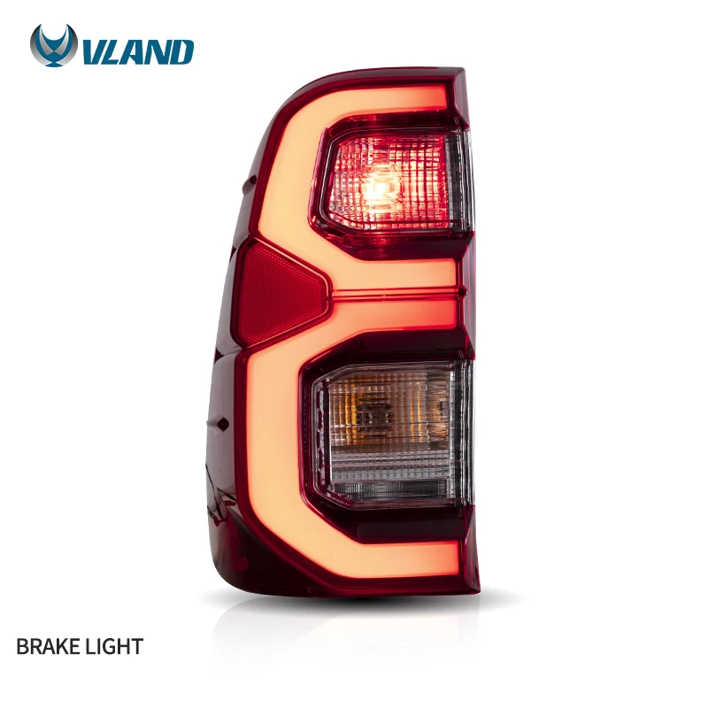 VLAND fábrica nuevo estilo conjunto de luces traseras LED completas 2015-2020 con luces traseras de señal de giro para lámpara trasera Toyota HILUX