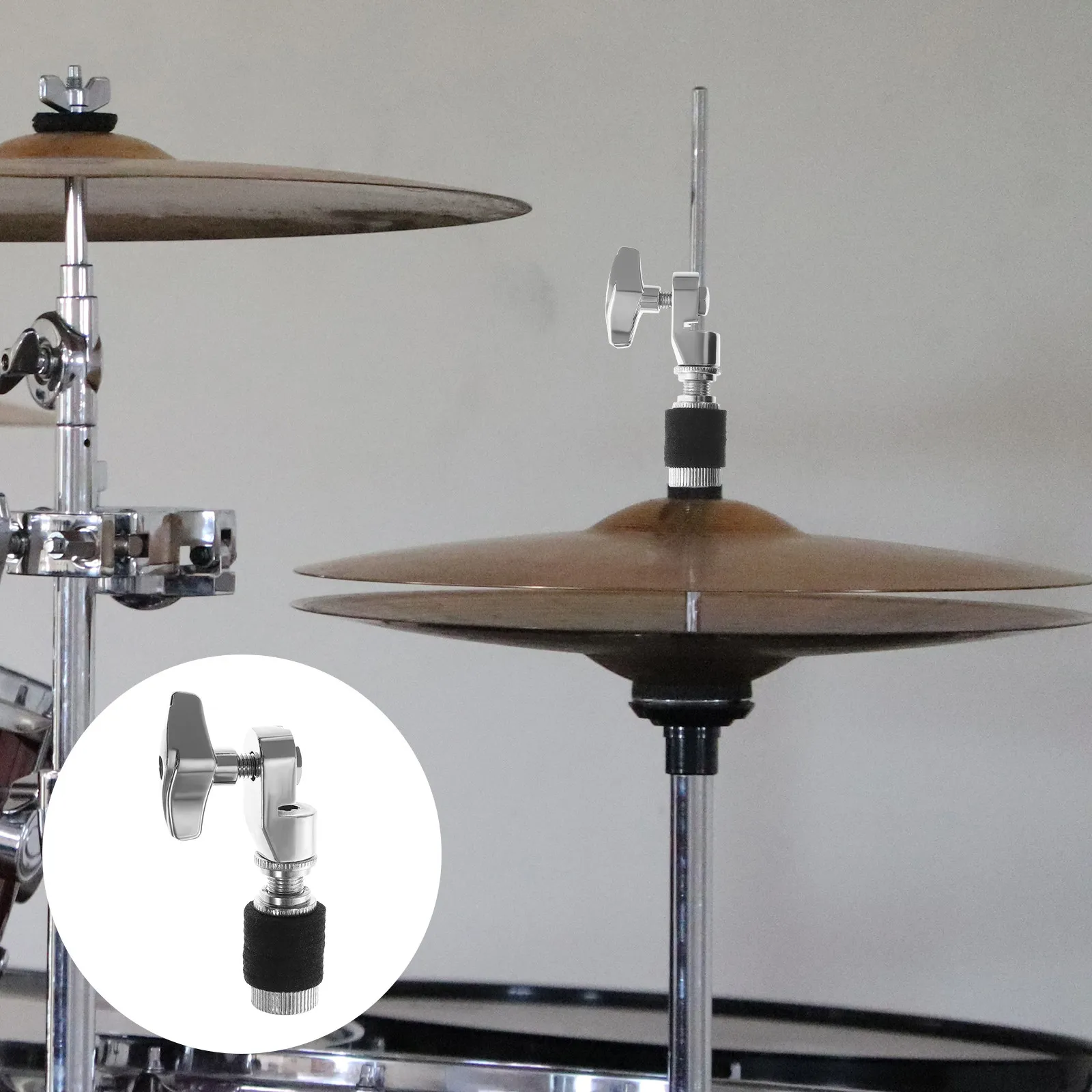 Universal Hi-Hat Clutch Made of Premium Metal and Protective Lint Material Easy Adjust Fit All Hi-Hat Posts Drum Set Essential