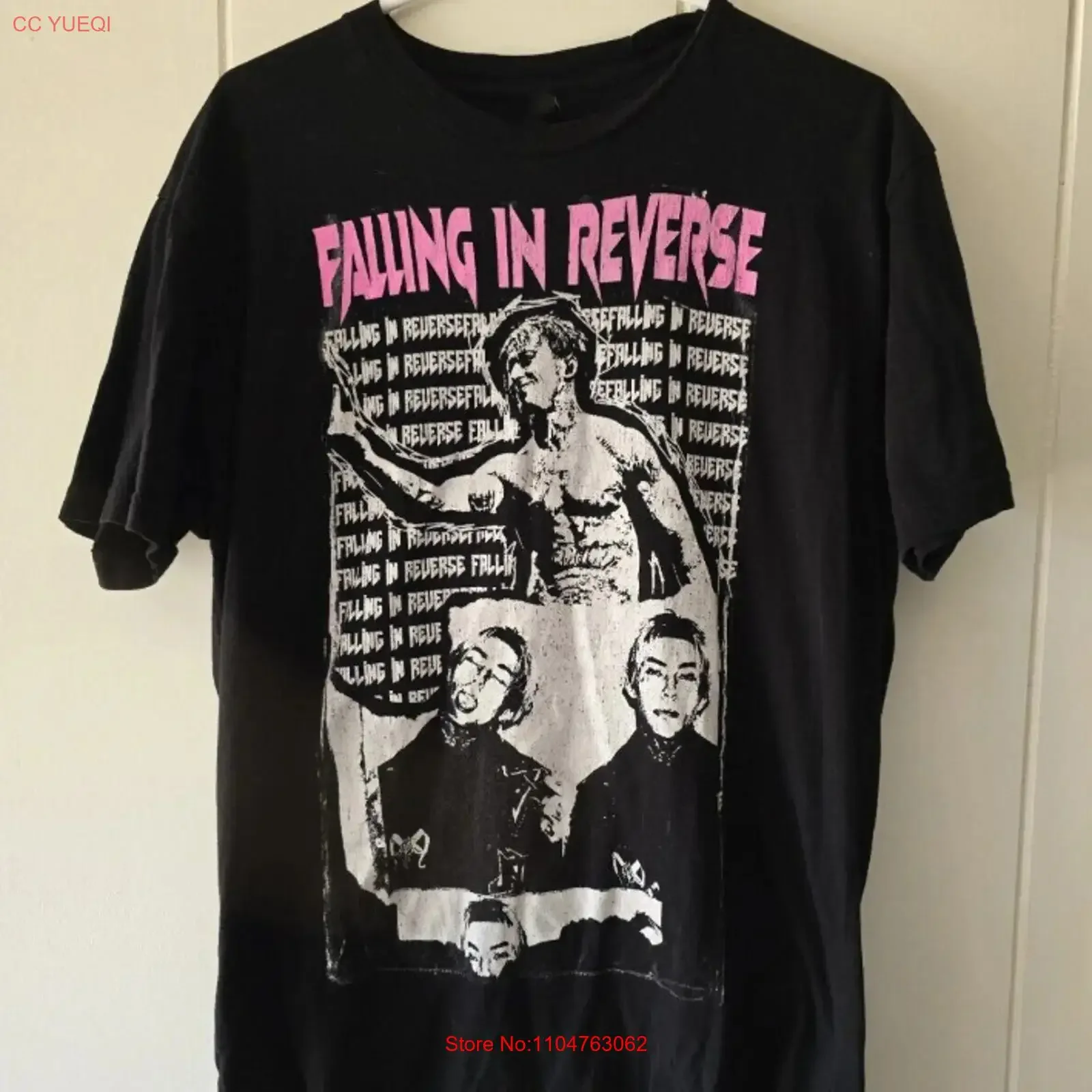 Vtg Falling In Reverse Band Ronnie Radke T shirt size S 5XL vintage Washed fashion Casual Versatile Unisex