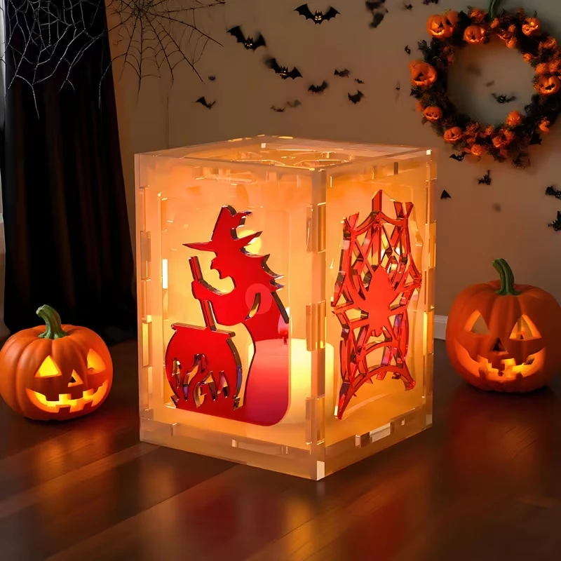 

6 шт. форма для фонаря на Хэллоуин, формы из силиконовой смолы, включая тыквенную голову, ведьму, пауку, форма призрака, базовые формы для эпоксидной смолы