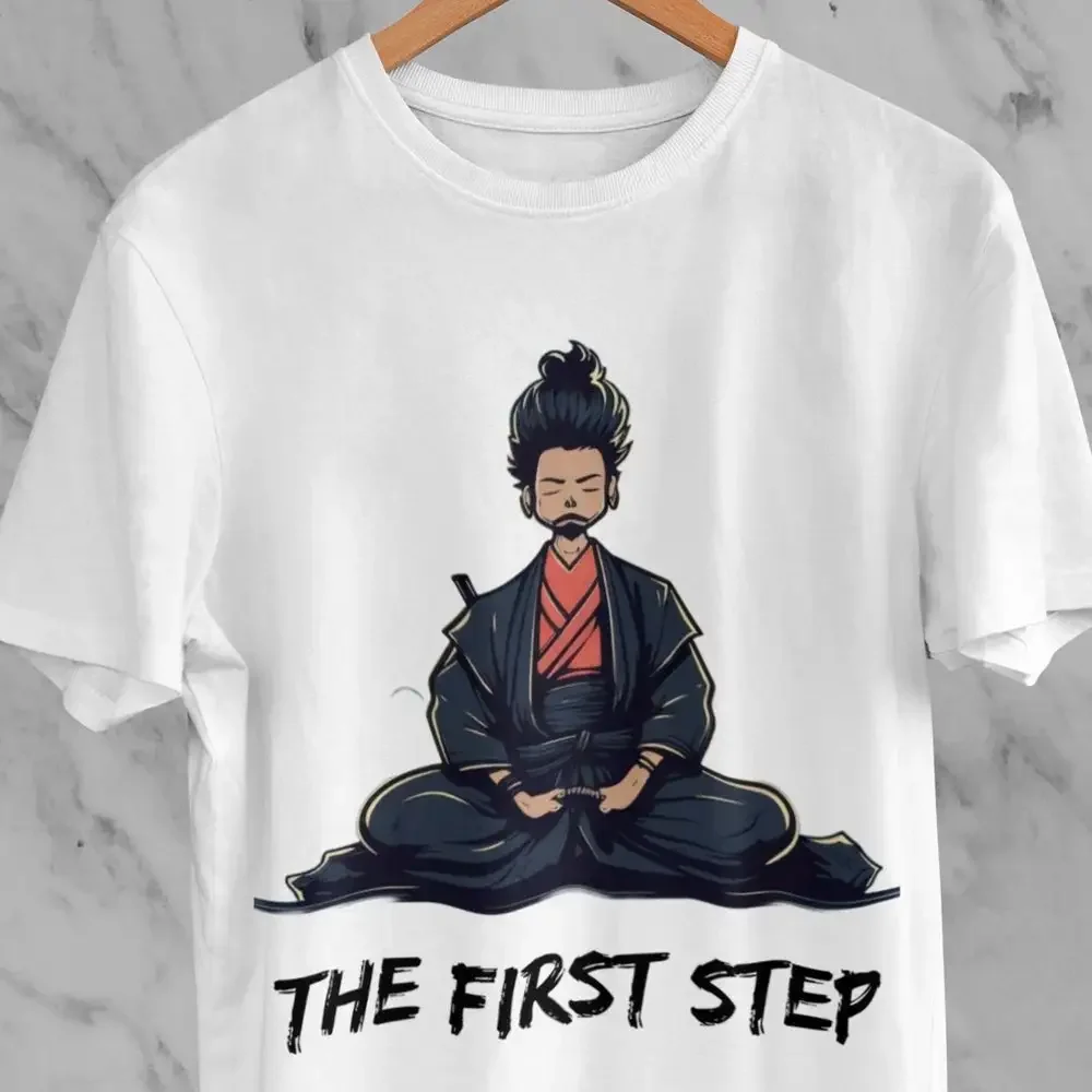 Samurai Meditation T Shirt Stoicism Japanese Zen Stoic Productivity Top Self Help