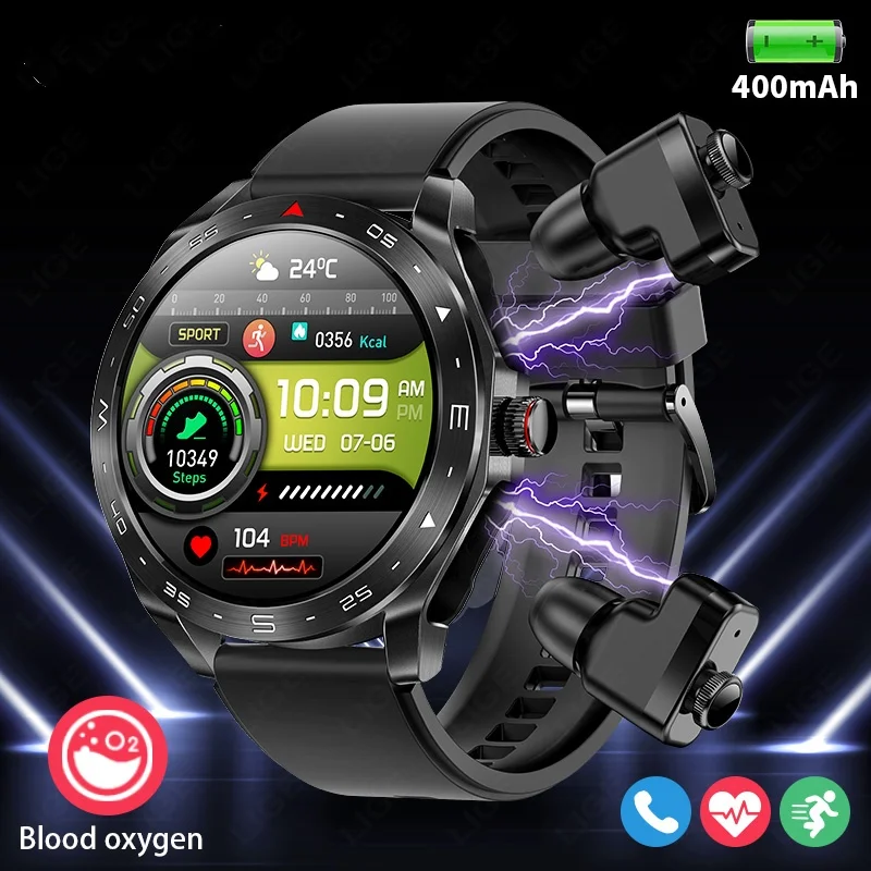 Bluetooth Headset Smartwatch Speaker Tracker  Men Women Connect Phone Waterproof Music Sport Smart Watch Calculator Alarm Clock