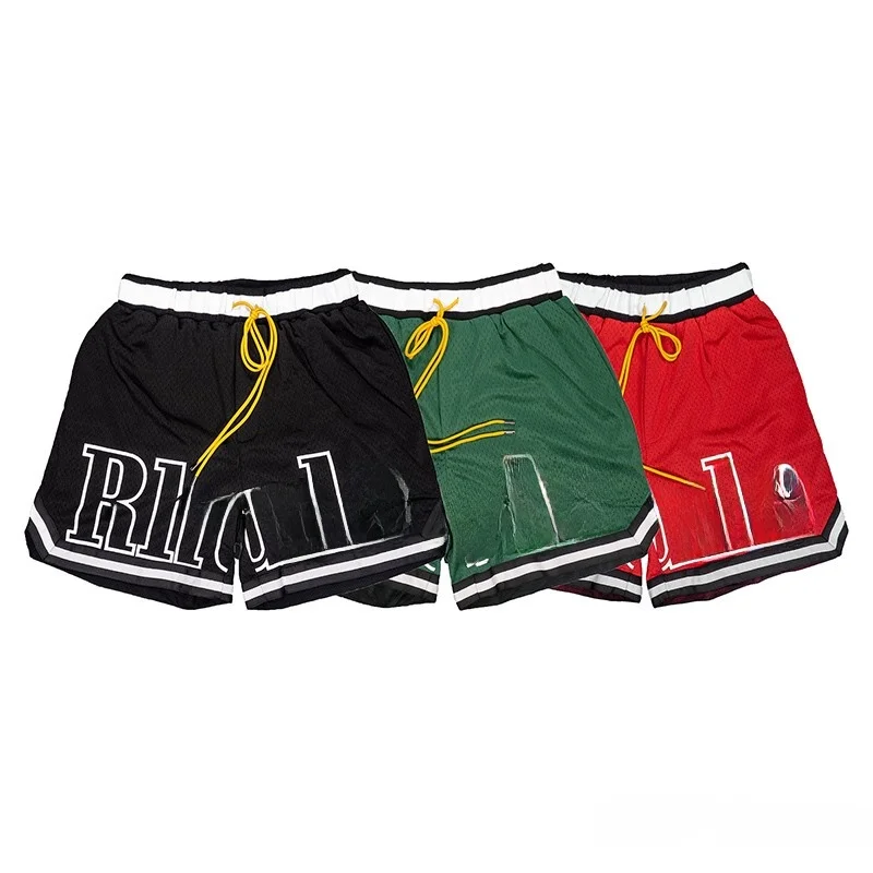 

American Retro High Street Sport orts Men's Outdoor Wear Loose Hip Hop Baskeall Pants Me Five-Quarter Length Casual Tro...