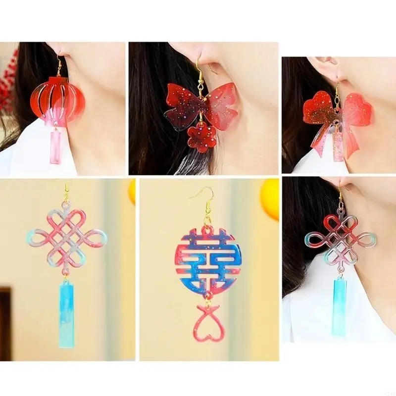 Chinese Silicone Mold for DIY Keychain Pendant and Earrings Jewelry Making