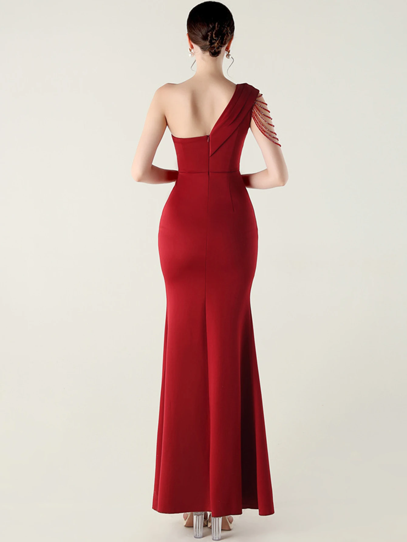 Vestido sexi de verano con diamantes de imitación blancos y espalda descubierta para mujer, vestidos largos elegantes para fiesta de graduación y cumpleaños, vestido de noche de boda para mujer