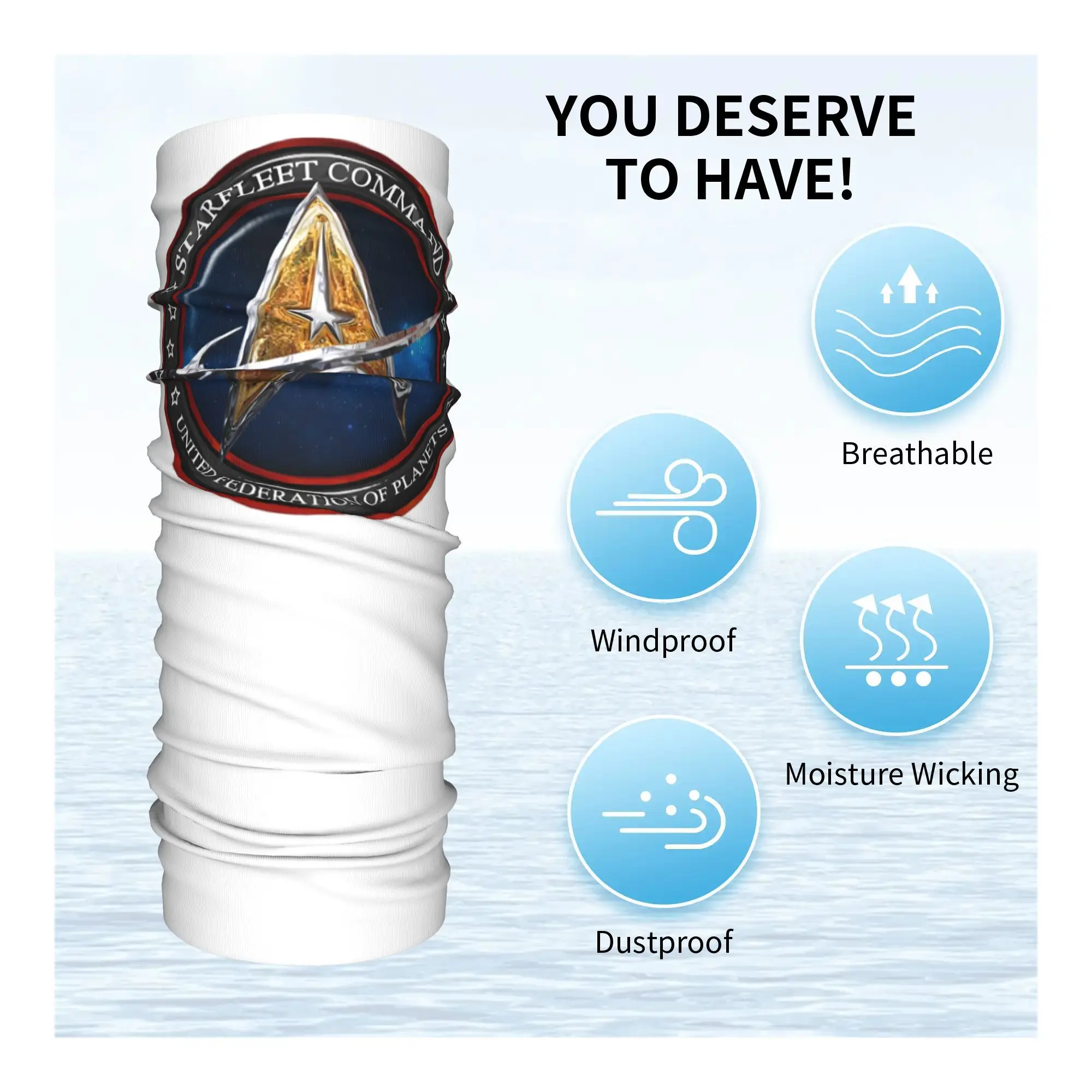 ستار تريكس الخيال العلمي المسلسلات التلفزيونية باندانا غطاء الرقبة المطبوعة الوجه وشاح دافئ بالاكلافا المشي لمسافات طويلة الصيد للجنسين الكبار كل موسم