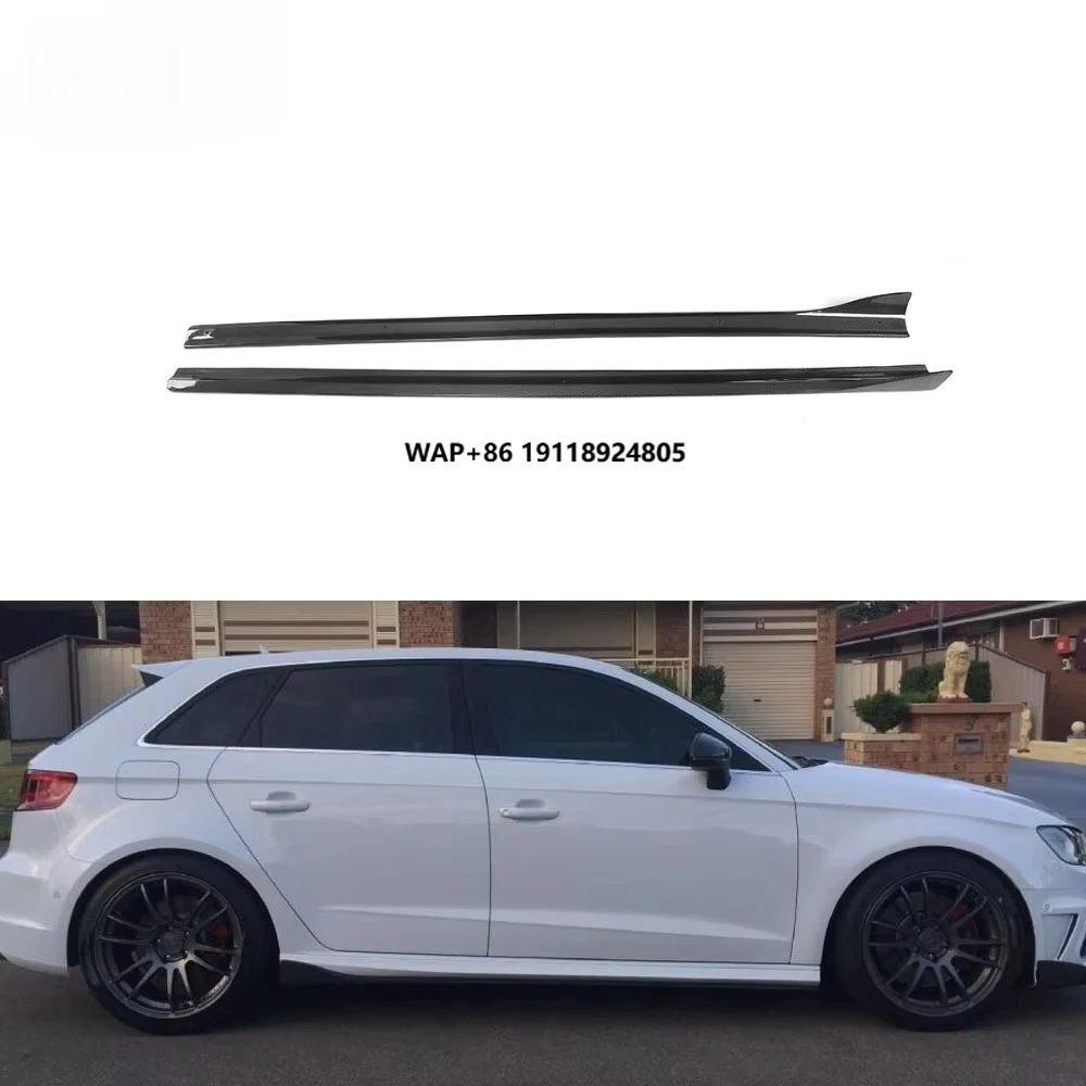 

High Quality Carbon Fiber Auto Side Skirts Winglet For A3 S-line S3 Sportback 4-door 2014-2017