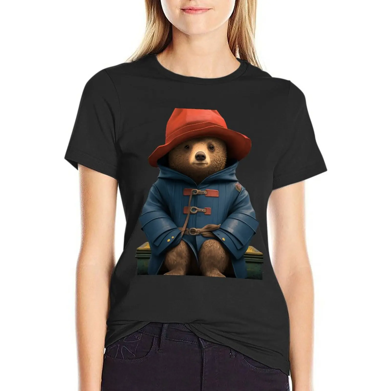 Paddington Bear with Suitcase T-shirt plus size tops animal print shirt for girls tees t-shirt dress for Women plus size sexy