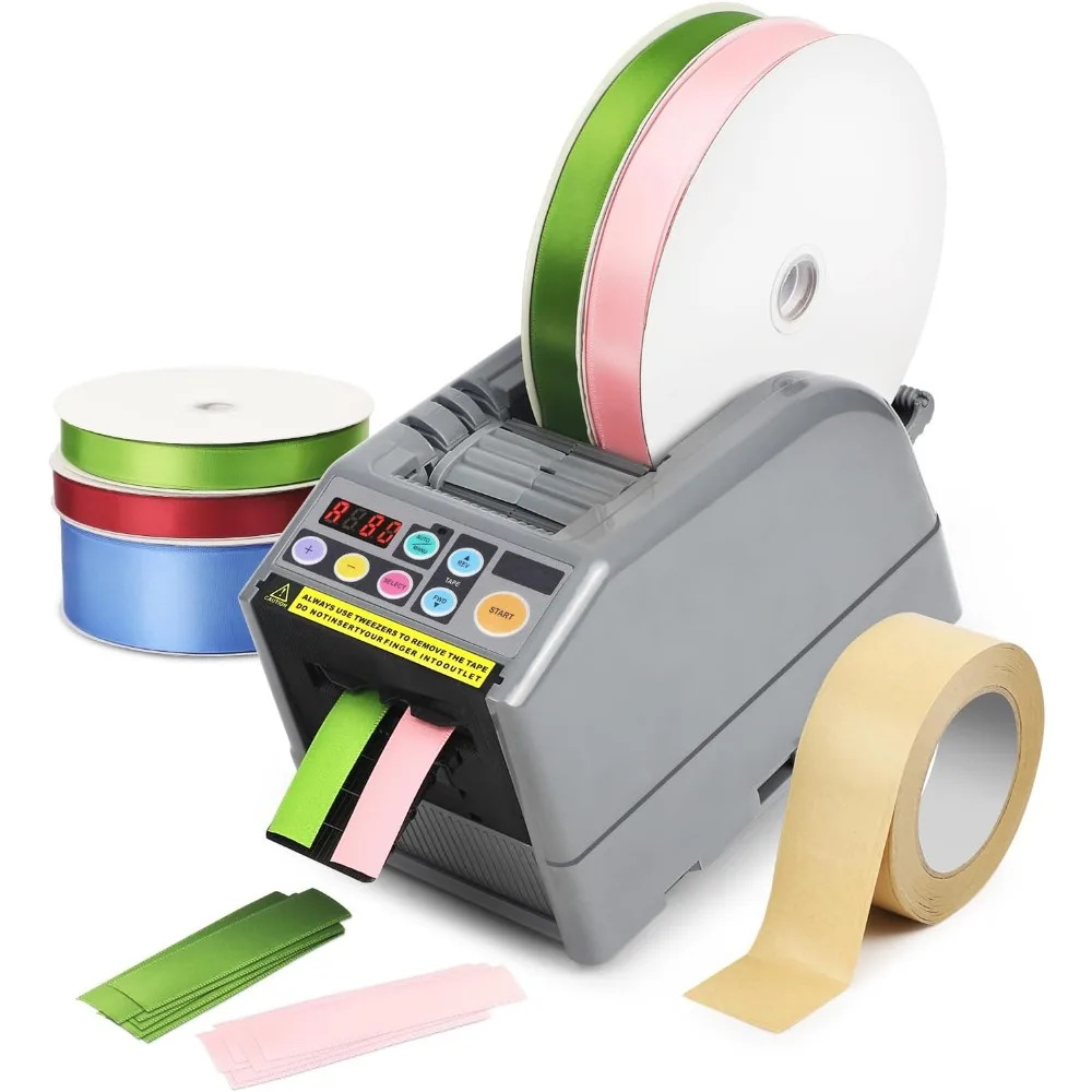 Ribbon Cutting Machine, Advanced Automatic Electric Tape Dispenser, 999mm Max Cut Length, Manual & Auto Modes, for Business,