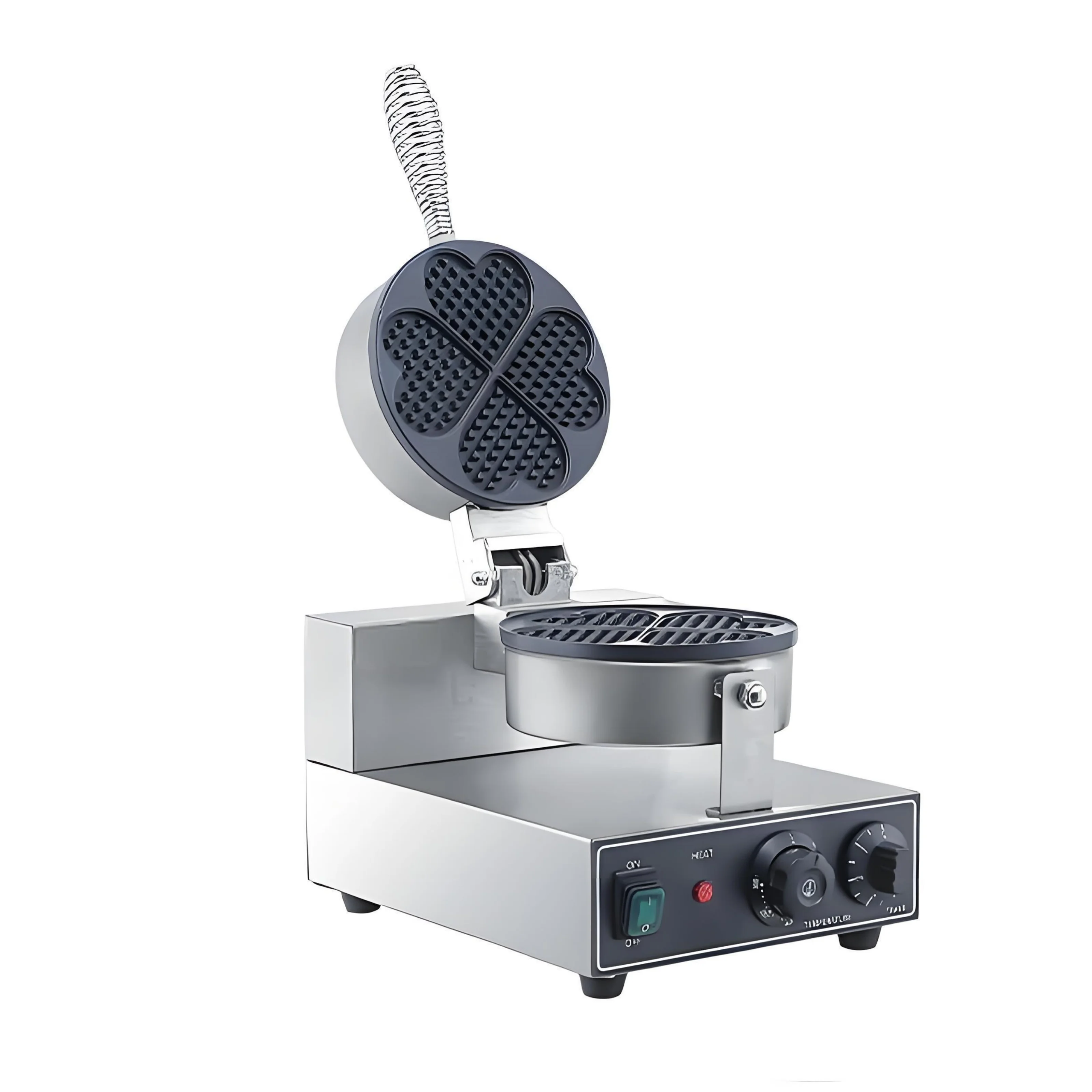 

Food tools 220V Commercial Electric Belgian Waffle Maker Heart-Shaped Bubble Waffle Machine with Timer for Hotel Sandwich Snacks