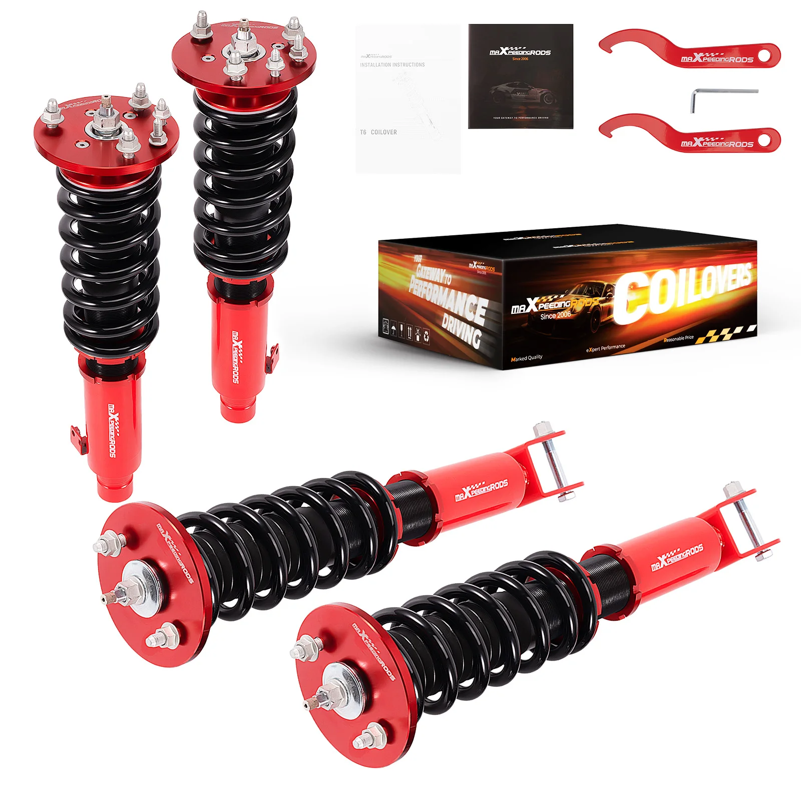 طقم خفض كويلوفور قابل للتعديل 24 مستوى لـ Acura TL 2009-2014 #1