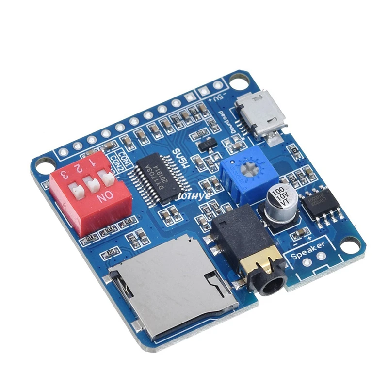 SV5W MP3 Music Player Voice Playback Module Board 5W MP3 Playback Serial Control SD/TF Card For Arduino