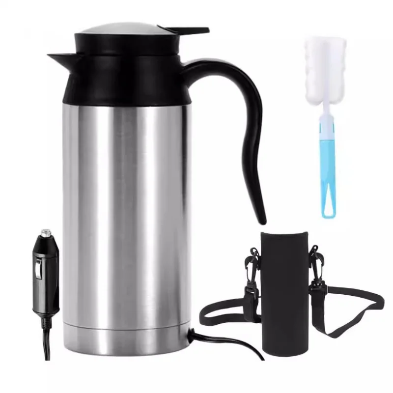 Car Kettle Stainless Steel Car Cigarette Lighter Electric Kettle Travel Kettle Suitable for Boiling Water Tea Coffee Milk