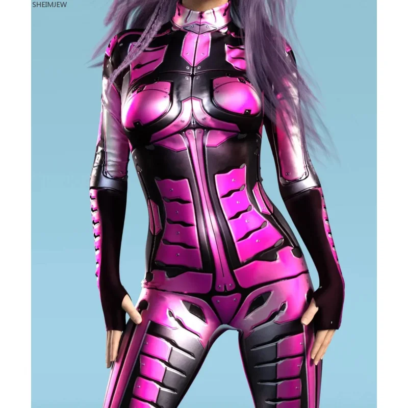 3D Print Catsuit Vrouw Rits Jumpsuit Zentai Romper Game Party Carnaval Kostuum Vrouwelijke Cosplay Outfit