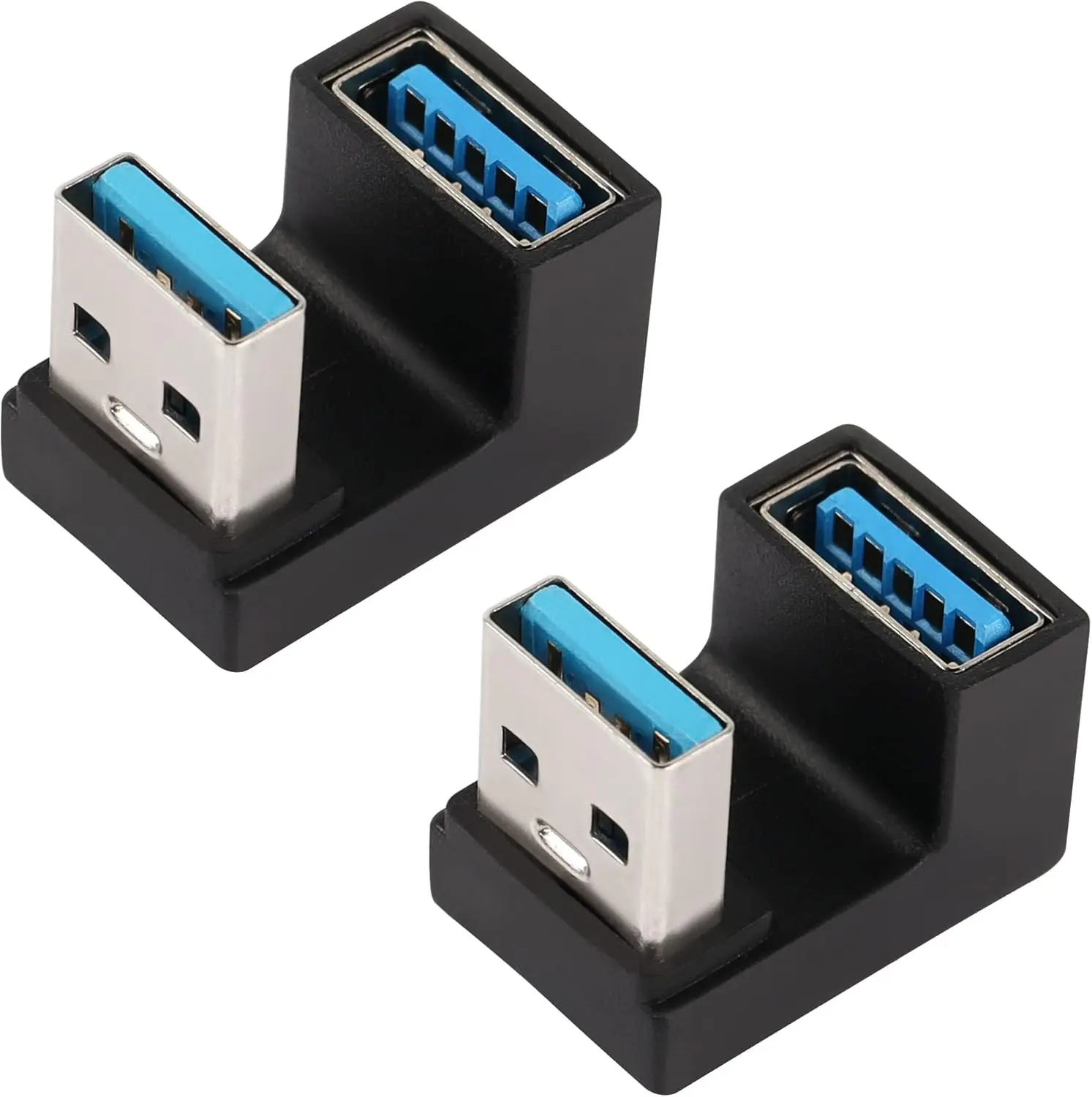 U-forma usb 3.1 adaptador, macho para fêmea conector de acoplador, 10 s, usb tipo a, transferência de dados, otg para pc e laptop, 2pack