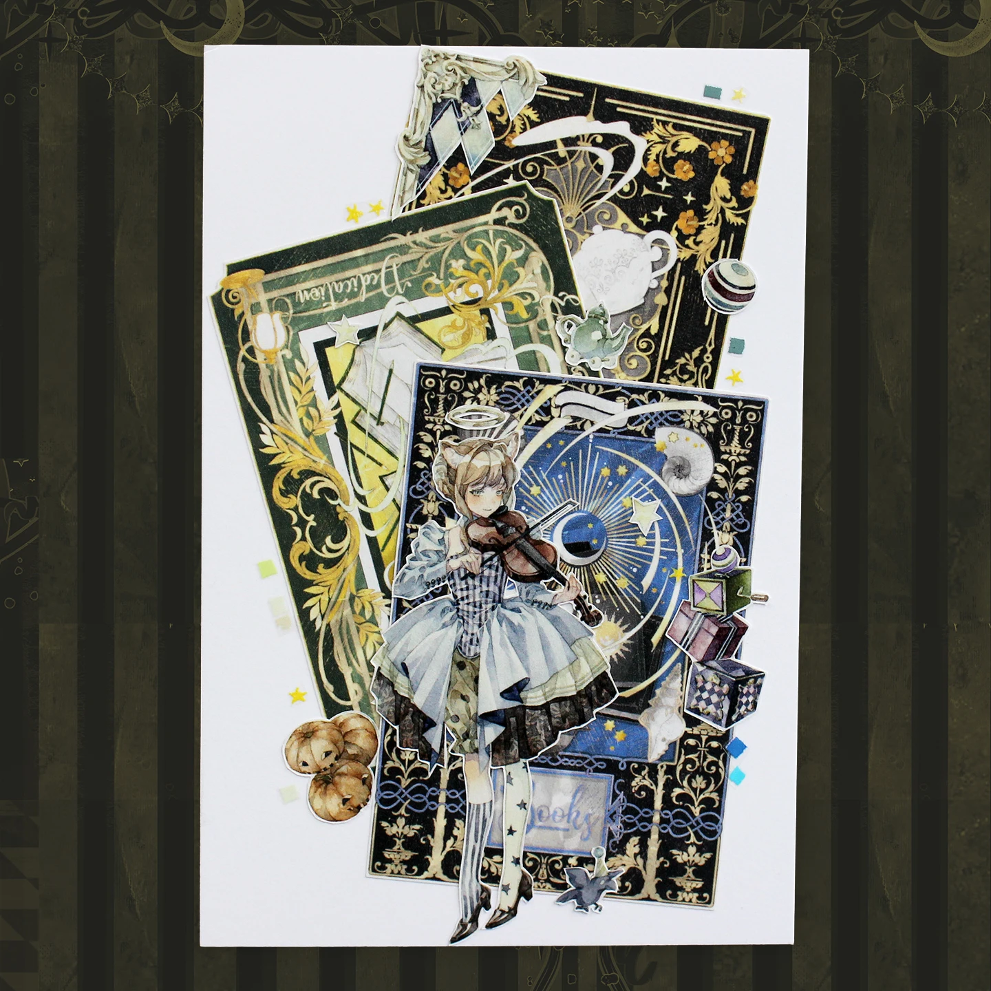 65mm * 10m Vintage magique clair de lune Rose carte paysage PET bande créative bricolage Journal matériel Collage papeterie