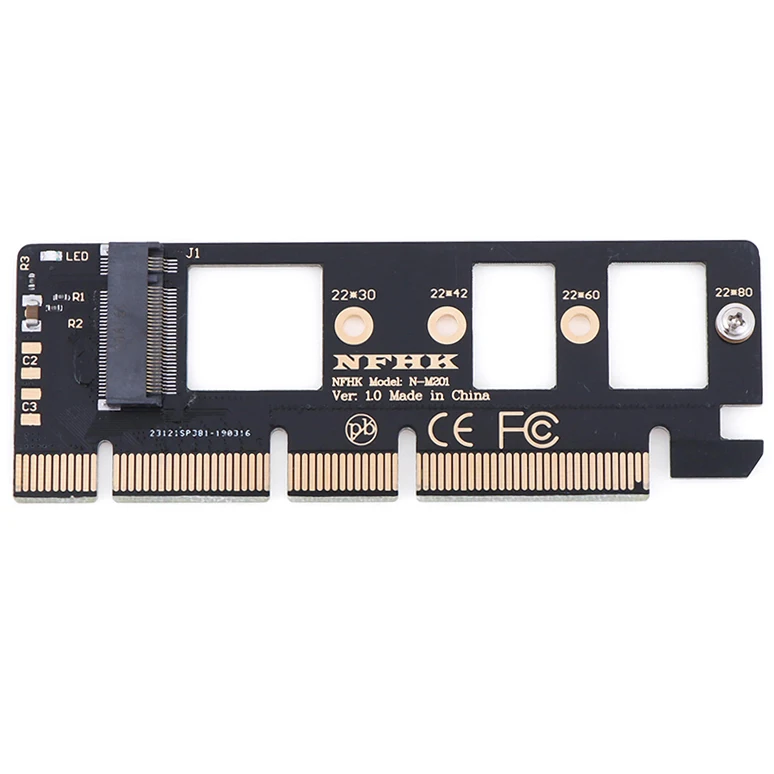 1*NVMe M.2 NGFF SSD to PCI-E PCI express 3.0 16x x4 adapter riser card converte