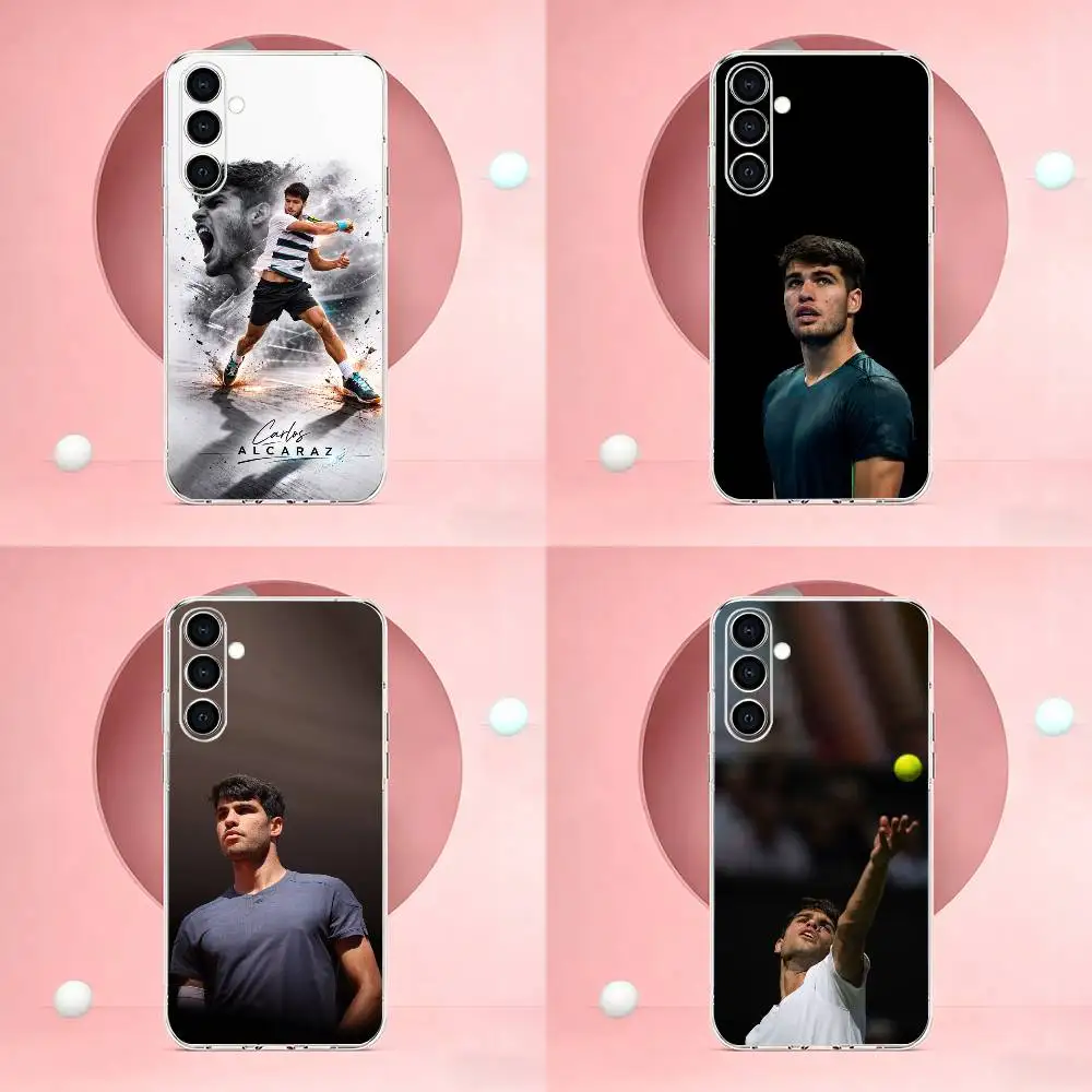 T-Tennis News star Carlos  Phone Case For Samsung Transparent Soft TPU Case A73,A72,A71,A70,A53,A52,A51