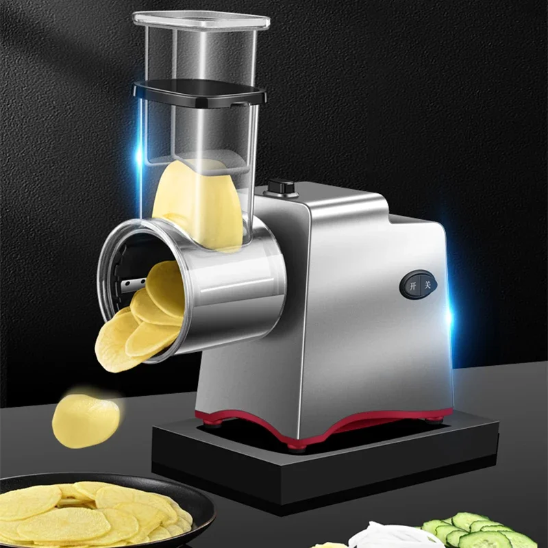 

Electric Multifunctional Vegetable Cutter Home Vegetable Cutter God Commercial Automatic Potato Shredder Shredder Slicer 220V