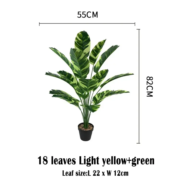 Plantas Artificiales Para Decoracion Artificial Leaf Plants Large Fake Banana Tree Leaves  Garden Home Living Room Decor Outdoor